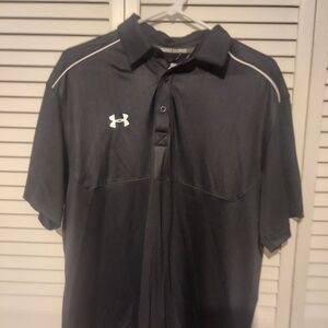 Under Armour Men's Black Short Sleeve Polo